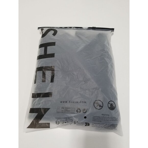 SHEIN MOD Button Contrasting Colors Trousers In Black - Size Medium - Picture 6 of 6